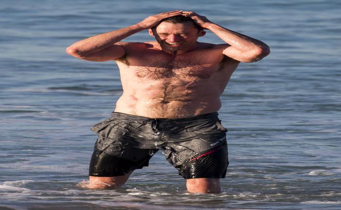New Pics Show Massive Hugh Jackman Beach Bulge!