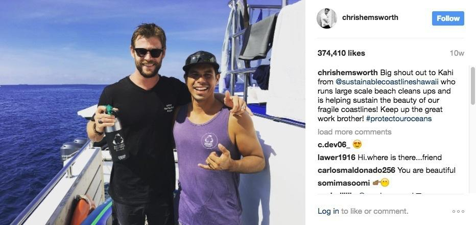 Look at This Picture of Chris Hemsworth Recycling