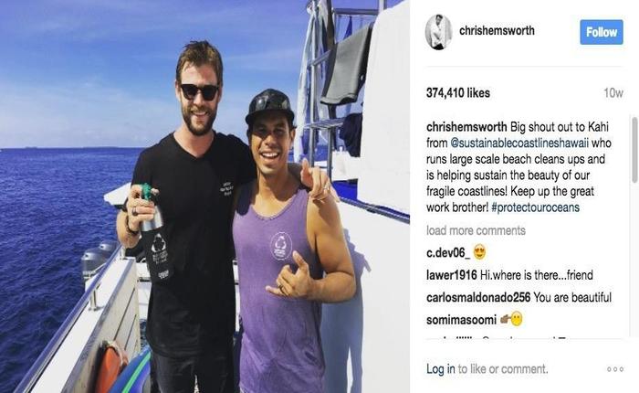 Look at This Picture of Chris Hemsworth Recycling