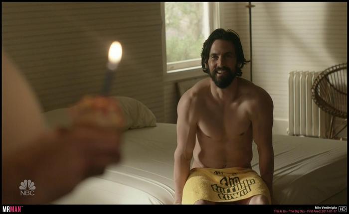Stephen Colbert Ripped Off Milo Ventimiglia's Clothes in Honor of Hot TV Dads
