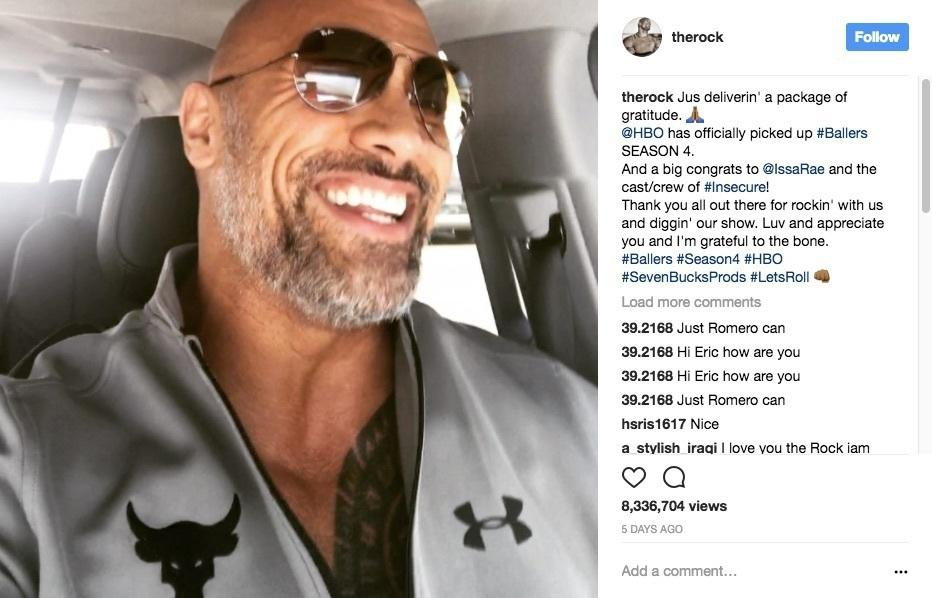 The Rock Can Rock the Silver Fox Look