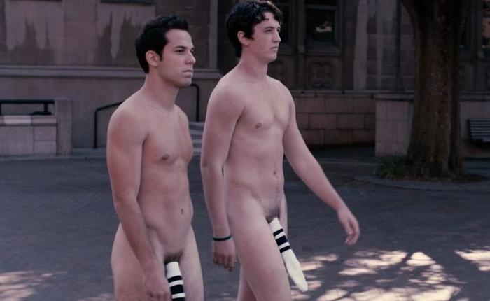 GIFs Of The Day: Miles Teller And Skylar Astin In Matching Cock Socks