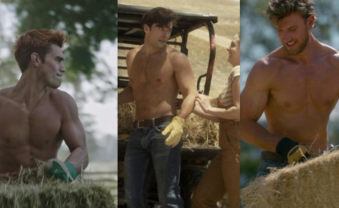 Which Shirtless Man Bailing Hay Is The Most Pornographic: Adam Demos, K.J. Apa, Or Josh Swickard?