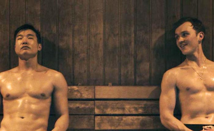 VIDEO: Joel Kim Booster Nude (Joel Kim Booster Penis!) In Gay Industry Sauna Scene