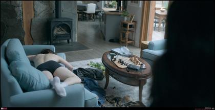 Nick Robinson in his underwear in Maid