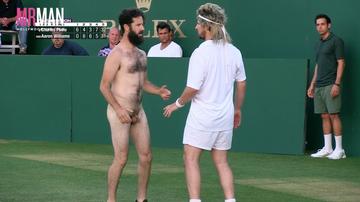 Work On Your Forehand with Chris Romano and Andy Samberg Chris Romano Scott Eastwood 9