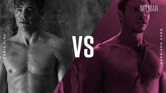 Battle of the Bulge: Chris Pine vs. Harrison Ford! Harrison Ford Chris Pine 1037