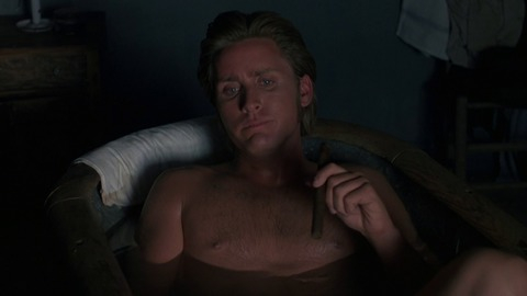 Sexiest Emilio Estevez Scene in Young Guns. Sexy, Shirtless. 45943