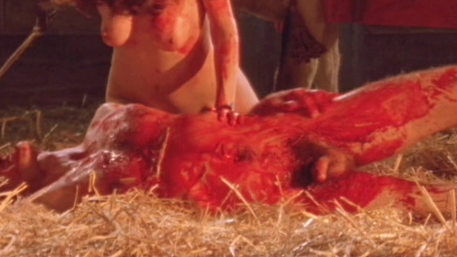 Nudes of The Bishop's Son from The Baby of Mâcon. Balls, Penis, Shirtless, barn, blood. 113424