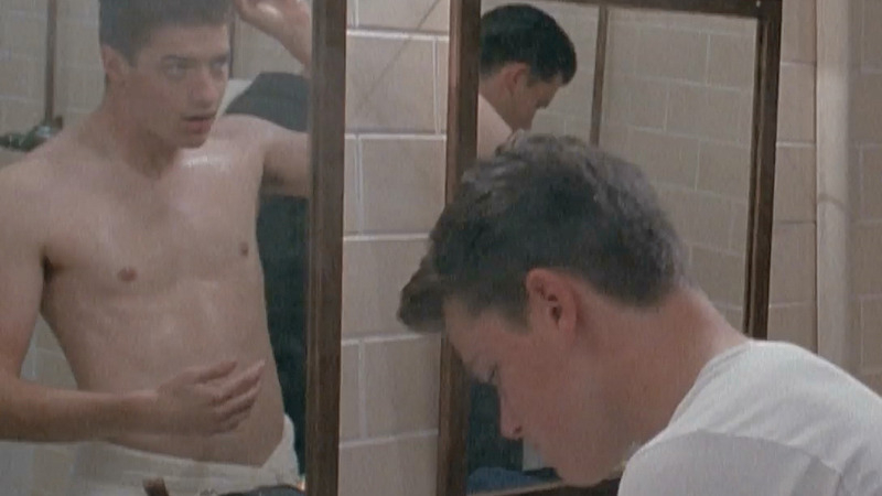Brendan Fraser Naked in School Ties. Butt, Shirtless. 8107