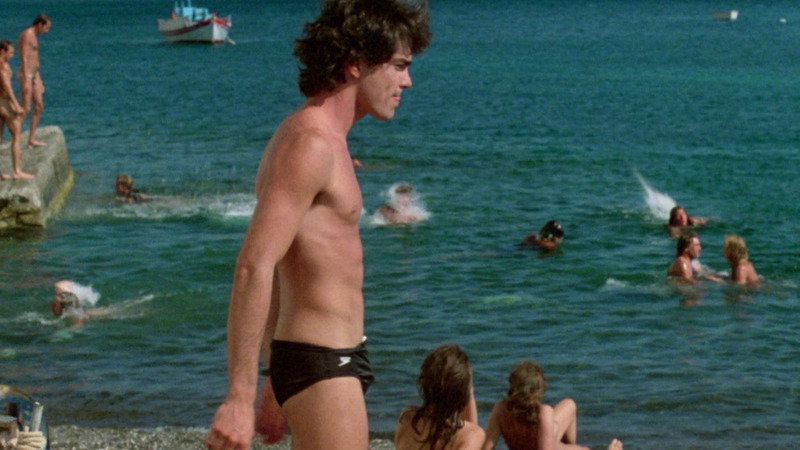 Sexiest Peter Gallagher Scene in Summer Lovers. Sexy, Bathing Suit, Bulge. 45457