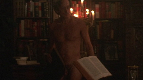 Andre Gregory Naked as Mr. D'Arc. Balls, Penis, Shirtless, book shelf, books. 102657