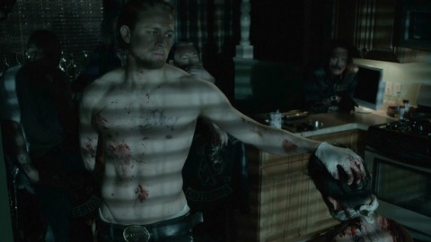 Hottest Charlie Hunnam Scene in Sons of Anarchy. Sexy, Shirtless. 34808