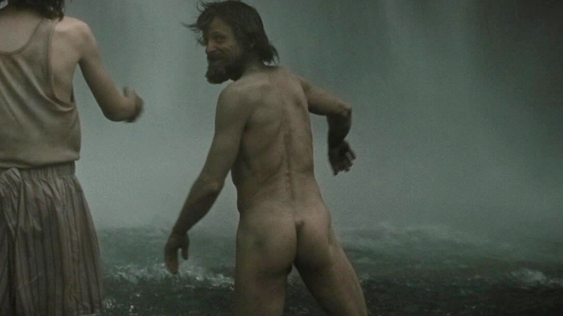 Nudes of Father from The Road. Butt, in water, water. 106110
