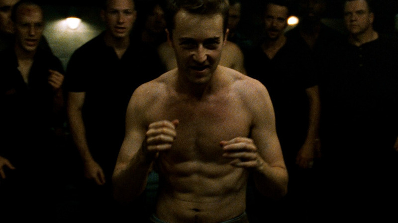 Sexiest Edward Norton Scene in Fight Club. Shirtless. 2617