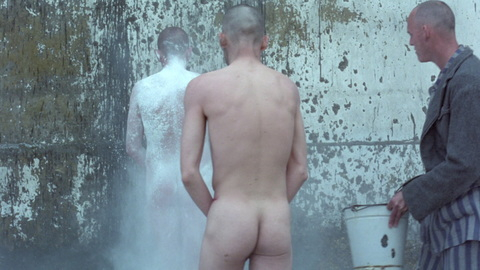 Max from Bent Naked. Butt, covering penis with hands, outdoors. 93305