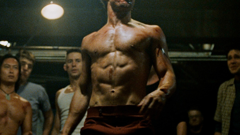 Sexiest Brad Pitt Scene in Fight Club. Shirtless. 2587