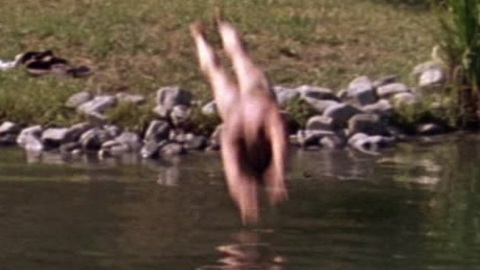 Patrick Swayze in Road House (1989) Sexy Thong Diving Lake 9427