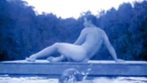 Tony from The Weekend Naked. Butt, Sexy, Shirtless, barefoot, blue lighting. 147737
