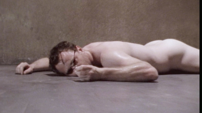 Tobias 'Toby' Beecher from Oz Naked. Butt, lying on stomach, on the floor. 181535
