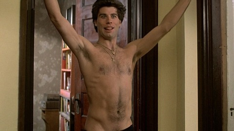 Sexiest John Travolta Scene in Saturday Night Fever. Bulge, Shirtless, Underwear. 9331