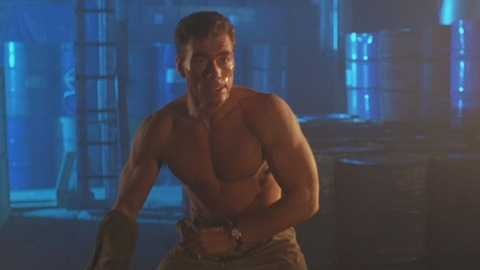 Sexiest Jean-Claude Van Damme Scene in Double Impact. Shirtless. 7543