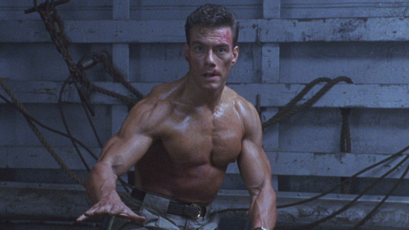 Hottest Jean-Claude Van Damme Scene in Double Impact. Shirtless. 7544