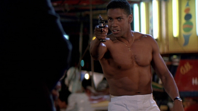 Hottest Denzel Washington Scene in Ricochet. Shirtless, Underwear. 66710