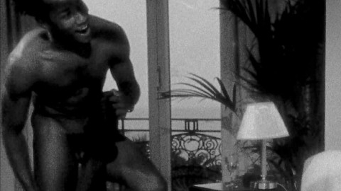 Carlton Wilborn Nude as Himself. Balls, Penis, Shirtless, bedroom, black and white. 84710