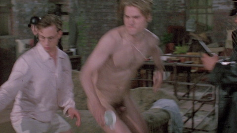 Wolf (as Nikolaj Waldau) from Bent Naked. Balls, Penis, Shirtless, blonde, blurry. 93293