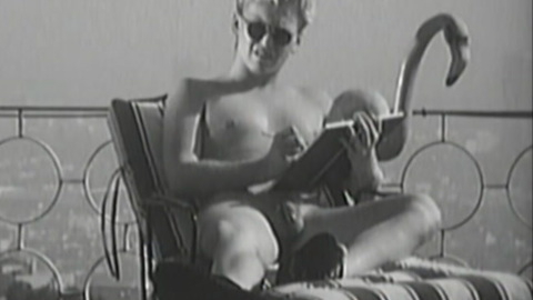 Kyle from Leather Jacket Love Story Naked. Balls, Penis, Shirtless, black and white, full frontal. 137693