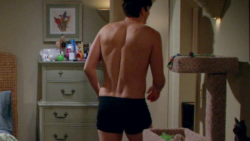 Sexiest Ashton Kutcher Scene in Two and a Half Men. Shirtless, Underwear. 31051