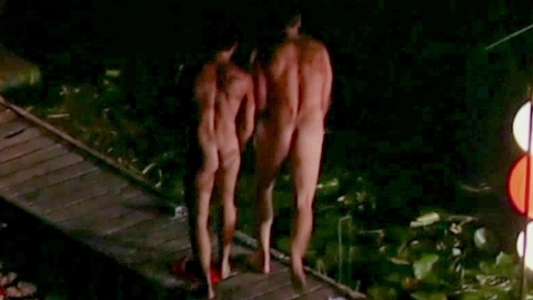 Charlie David Nude as Chase Rousseau. Butt, Shirtless, night, night swimming. 184436