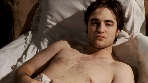 Robert Pattinson in Bel Ami (2012) Shirtless Bedroom Five O'clock Shadow 7009