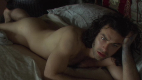 Aidan Turner Naked as Dante Gabriel Rossetti. Butt, Shirtless, curly hair, hairy chest. 37227