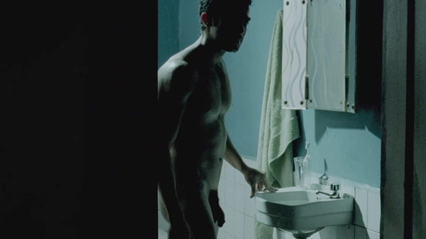 Jorge Becerra Nude as Kieri. Balls, Penis, Shirtless, abs, bathroom. 149804