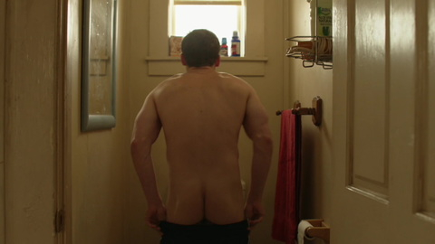 Nudes of Lip Gallagher from Shameless. Butt, Shirtless, bathroom, pulling down pants. 118428