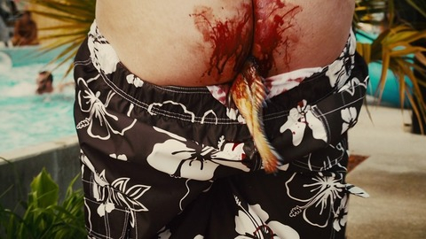 Adrian Martinez in Piranha 3DD (2012) Butt Sexy Prosthetic Bathing Suit 18342