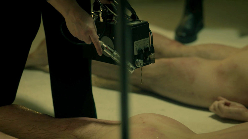 Nudes of Kit Walker / Tate Langdon / Kyle Spencer / Jimmy Darling / James March from American Horror Story. Butt, being scrubbed down, butt up. 85662
