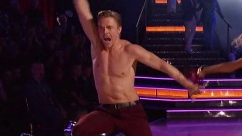 Hottest Derek Hough Scene in Dancing with the Stars. Sexy, Shirtless, abs, blond. 33950