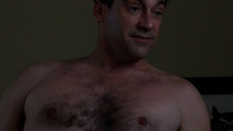 Sexiest Jon Hamm Scene in Mad Men. Shirtless. 5743