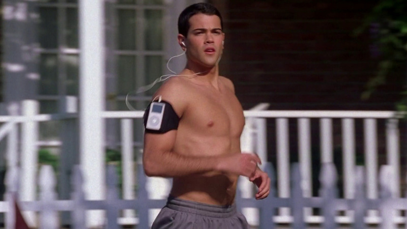 Sexiest John Rowland Scenes. Shirtless, hairless chest, headphones. 70072