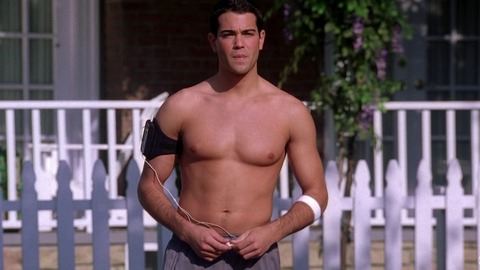 Jesse Metcalfe in Desperate Housewives (2004-2005) Shirtless Hairless Chest Headphones 70071