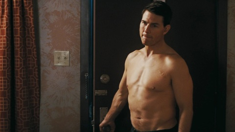 Jack Reacher's Sexiest Scenes with Tom Cruise. Shirtless, abs, door. 3192