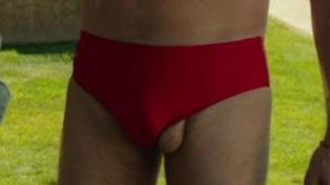 Justin Kirk in Goats (2012) Bathing Suit Bulge Shirtless Balls 7700