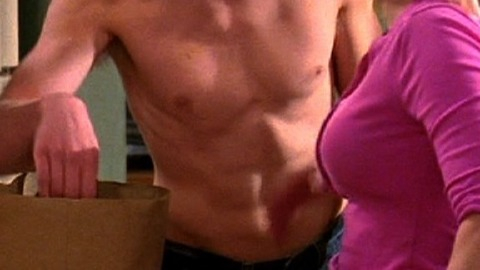 Sexiest Spencer Daniels Scene in Mom. Shirtless, Sexy. 9103