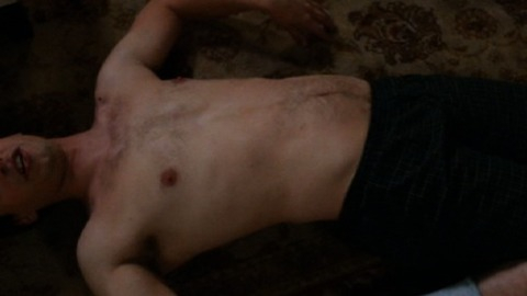 Andy Samberg in Brooklyn Nine-Nine (2013-2021) Shirtless On Floor On Ground 9880