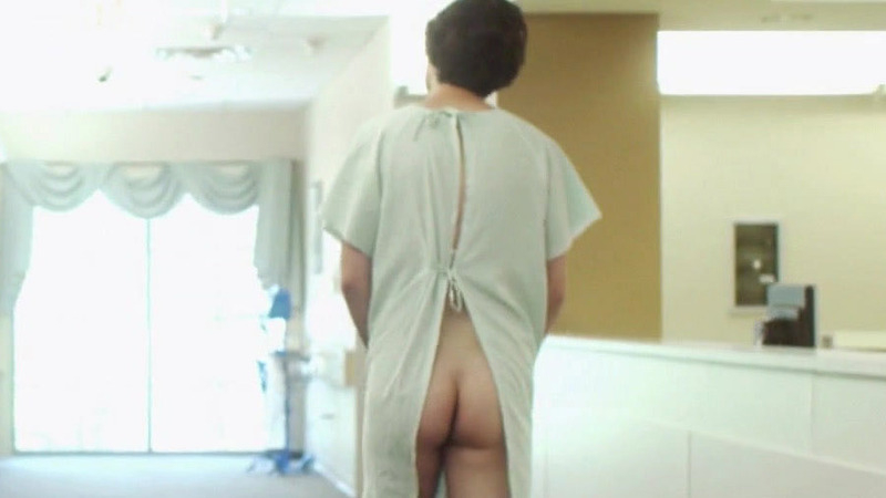 Keith Poulson Naked as Max. Butt, barefoot, hospital gown. 85809