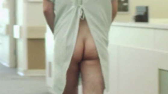 Keith Poulson Nude as Max. Butt, barefoot, hospital gown. 85808