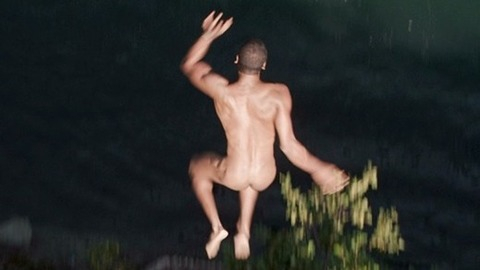 Chris Rock in Grown Ups 2 (2013) Body Double Shirtless Sexy Butt 11056